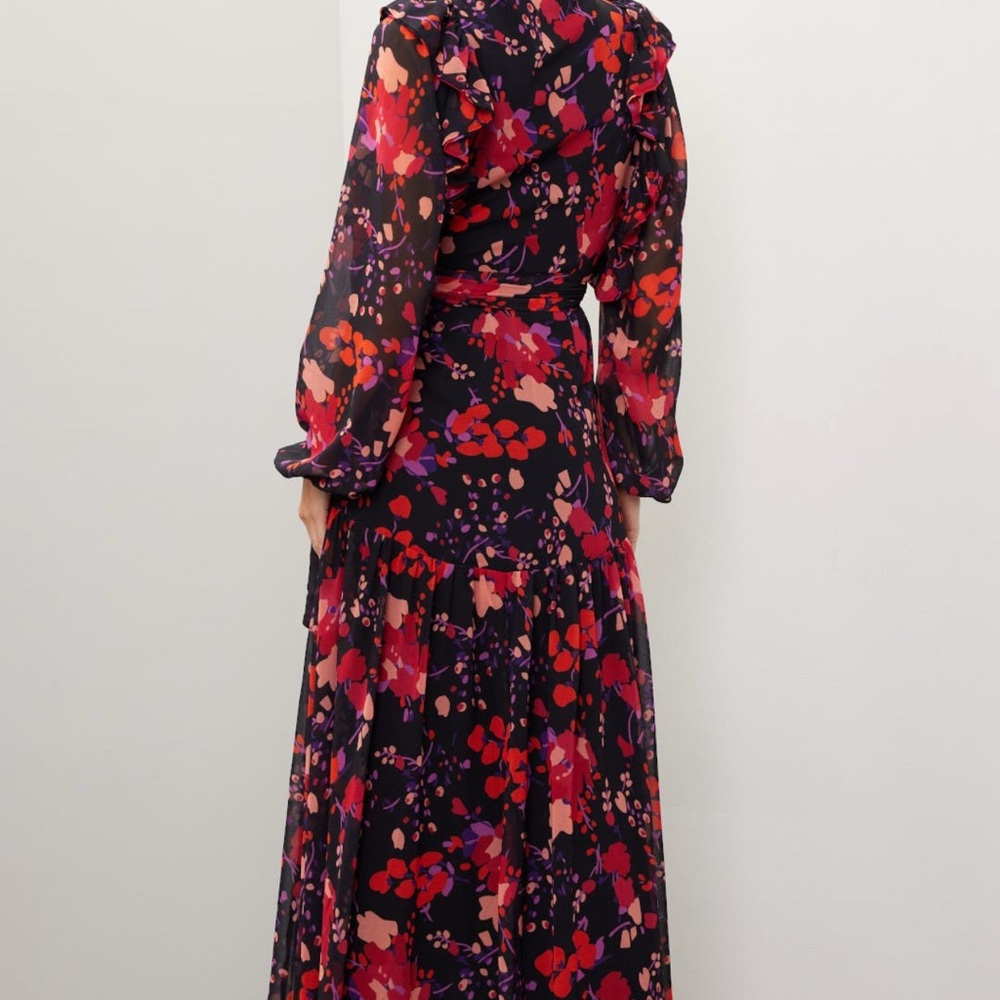 SLATE AND WILLOW FLORAL MIDI WRAP DRESS- EUC- XXL - Picture 5 of 16